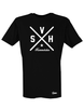 T-Shirt Herren Schwarz SV Hemmerden Cross Weiß
