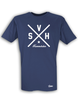 T-Shirt Herren Navy Blau SV Hemmerden Cross Weiß