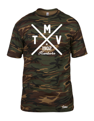 T-Shirt Herren Camouflage MTV Union Hamborn Cross Weiß