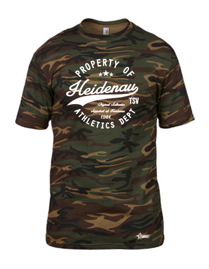 T-Shirt Herren Camouflage TSV Heidenau Property Of Weiß