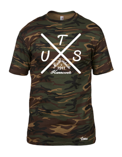 T-Shirt Herren Camouflage TuS Mecklenheide Cross Weiß