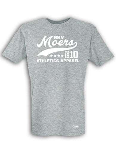 T-Shirt Herren Grau Melange GSV Moers Athletics Weiß