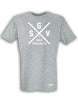 T-Shirt Herren Grau Melange GSV Moers Cross Weiß