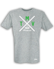 T-Shirt Herren Grau Melange MTV Union Hamborn Cross Grün-Weiß