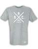 T-Shirt Herren Grau Melange SC Adelsdorf Cross Weiß
