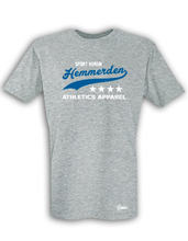 Lade das Bild in den Galerie-Viewer, T-Shirt Herren Grau Melange SV Hemmerden Athletics Weiß-Blau
