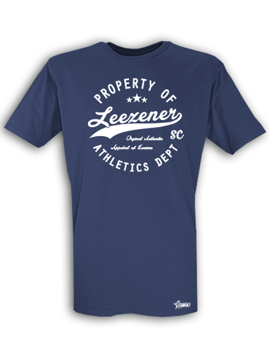 T-Shirt Herren Navy Blau Leezener SC Property Of Weiß