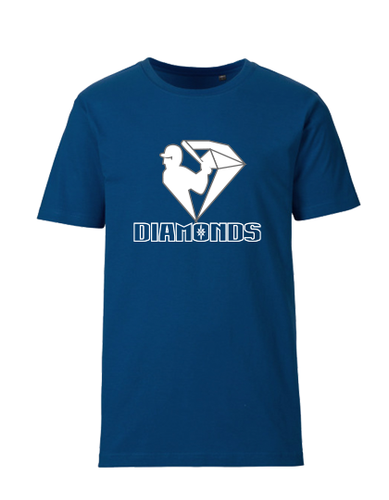 T-Shirt Herren Navy Blau Schwerin Diamonds Logo II