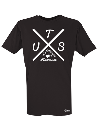 T-Shirt Herren Schwarz TuS Mecklenheide Cross Weiß 