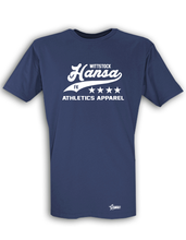 Lade das Bild in den Galerie-Viewer, T-Shirt Herren Navy Blau FK Hansa Wittstock Sport Weiß
