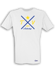 T-Shirt Herren Weiß TV Asberg Cross Blau-Gelb