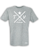 T-Shirt Herren Grau Melange TV Asberg Cross Weiß