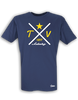 T-Shirt Herren Navy Blau TV Asberg Cross Weiß-Gelb