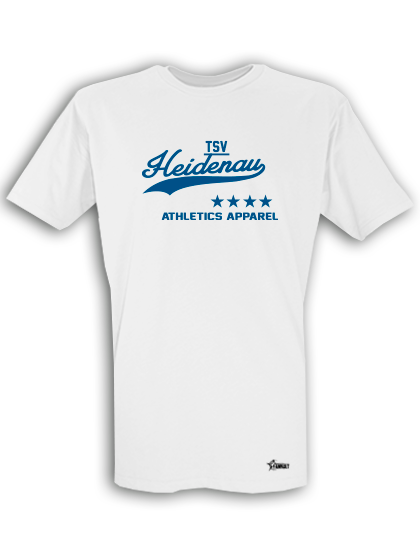 T-Shirt Herren Weiß TSV Heidenau Athletics Blau