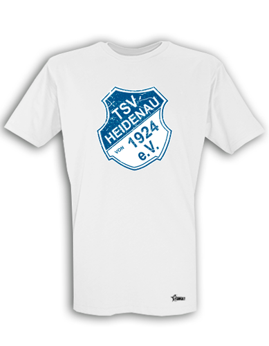 T-Shirt Herren Weiß TSV Heidenau Logo Used Effect 