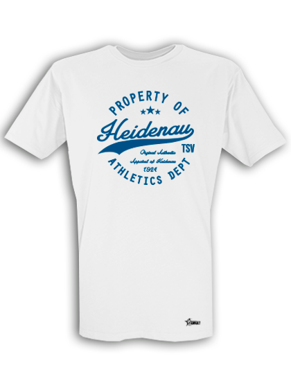T-Shirt Herren Weiß TSV Heidenau Property Of Blau