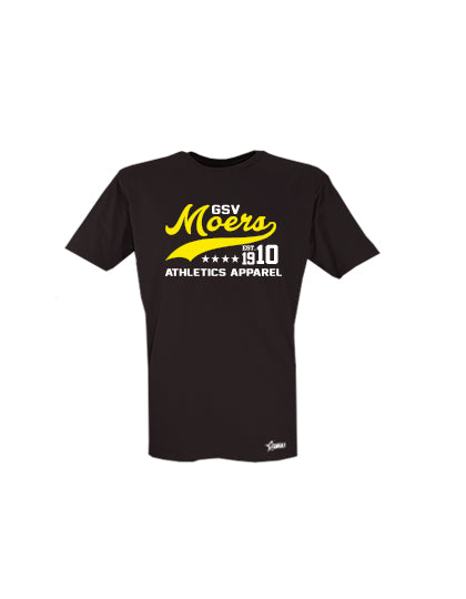 T-Shirt Kinder Schwarz GSV Moers Athletics Weiß-Gelb
