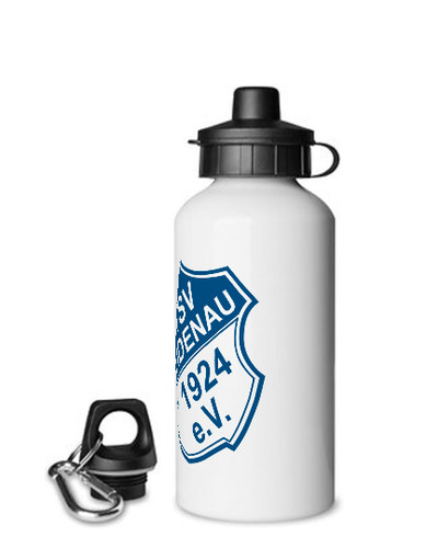 Aluminium Trinkflasche Weiß 600ml TSV Heidenau Logo