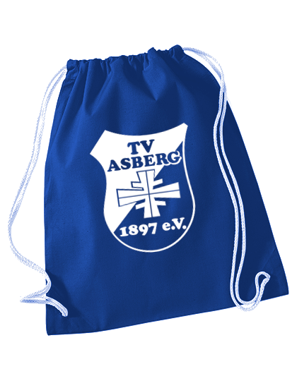 Turnbeutel Blau TV Asberg Logo Weiß
